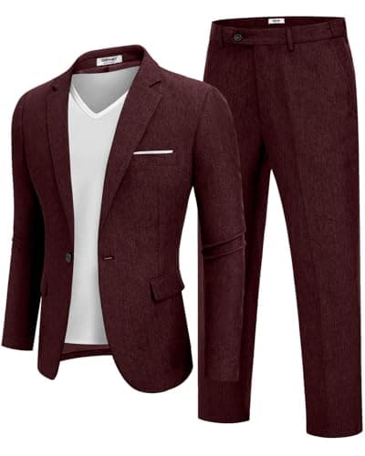 COOFANDY Men's Classic Fit 2-Piece Suit Set for Casual or Business Wear