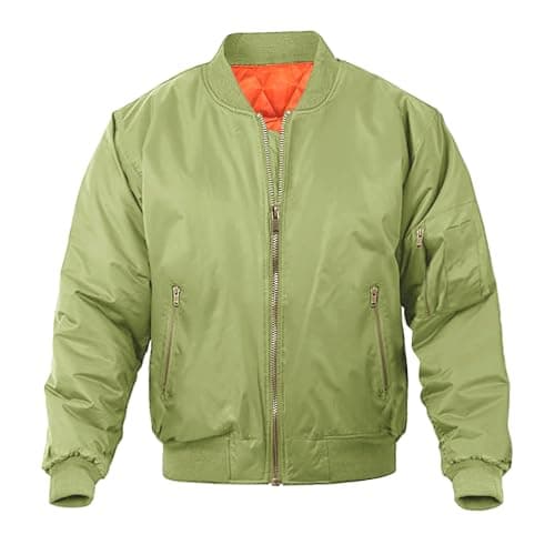MAGNIVIT Men's Casual Bomber Jacket for Fall and Winter