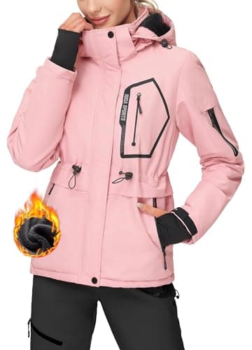 IUGA Women's Waterproof Winter Ski Jackets with Hood and Pockets