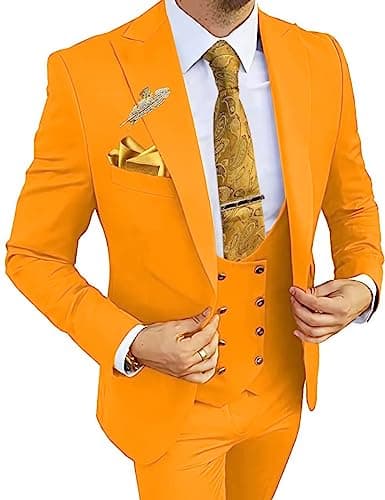 Wangyue 3-Piece Slim Fit Suits for Men