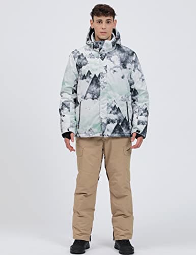 YEEFINE Men's Waterproof Snowsuit for Winter Skiing and Snowboarding