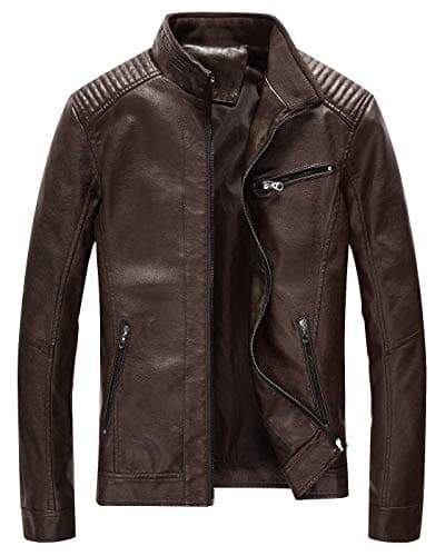 Fairylinks Black Slim Fit Motorcyclist Leather Jacket