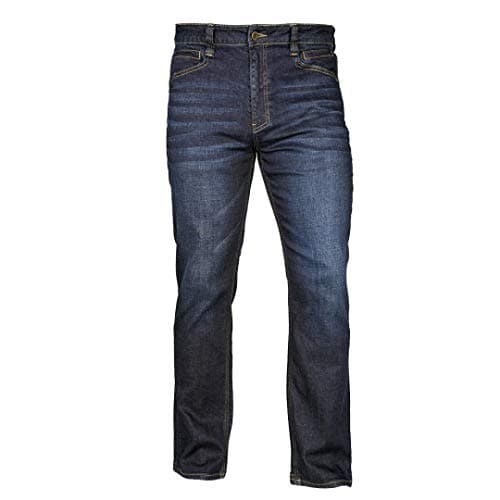 LA Police Gear Men's Durable Stretch Tactical Jeans - Terrain Flex Slim Fit, Multi-Pocket Design