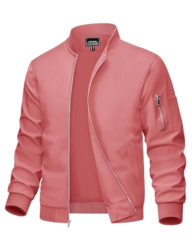 MAGCOMSEN Men's Lightweight Casual Windbreaker Jacket with 5 Pockets