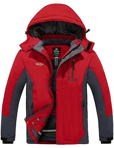 WantDo Men's Waterproof Warm Winter Snowboarding Jacket with Hood
