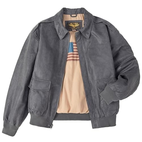 Landing Leathers Men's Big & Tall Air Force A-2 Leather Flight Jacket