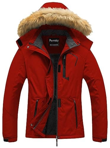 Women's Waterproof Ski Jacket Winter Snow Coats Fur Hooded Raincoat Parka