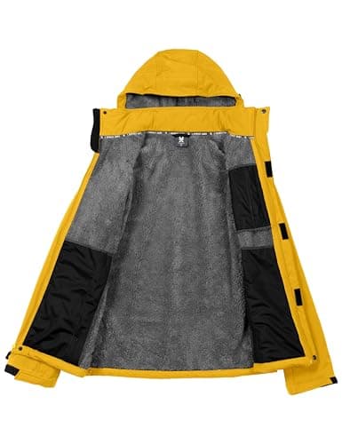 Little Donkey Andy Men's Warm Sherpa Lined Winter Softshell Ski Jacket Windproof Snow Coat