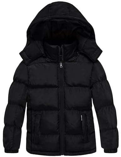 Wantdo Boys' Winter Warm Waterproof Puffer Jacket with Hood