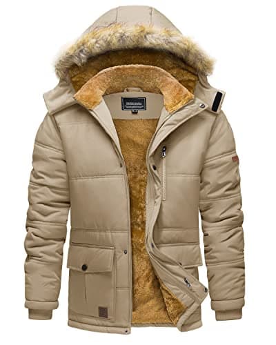 TACVASEN Men's Winter Windproof Hooded Jacket