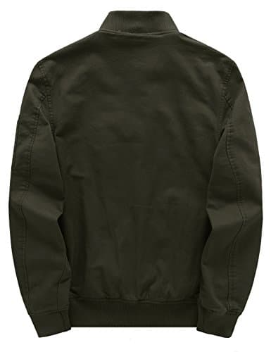 WenVen Men's Lightweight Cotton Flight Bomber Jacket