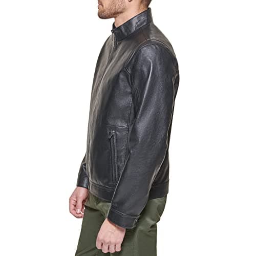 Men's Faux Leather Racer Jacket by DOCKERS