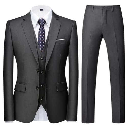 Rogers & Morris Men's 3 Piece Tuxedo Suit for Wedding & Prom