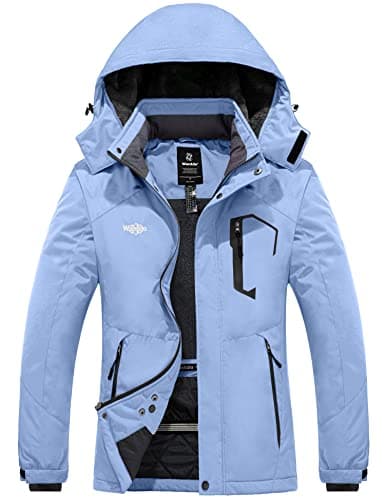 wantdo Women's Waterproof Winter Ski Jacket Mountain Rain Coat