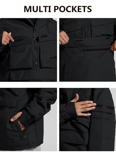 BSASB Mens Warm Snowboard Ski Jacket Waterproof Windproof Winter Sports