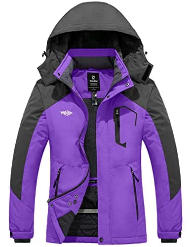 wantdo Women's Waterproof Winter Ski Jacket Mountain Rain Coat
