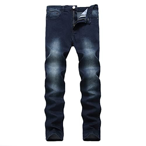 COOSVEN Men's Ripped Slim Straight Denim Jeans with Holes