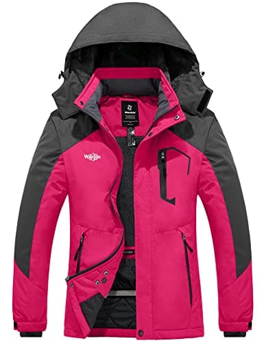 wantdo Women's Waterproof Winter Ski Jacket Mountain Rain Coat
