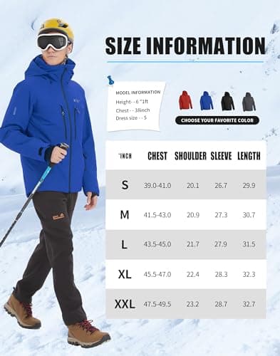 Pioneer Camp Men's Waterproof Insulated Snowboard Jacket Cold Weather WinterSnow Coat
