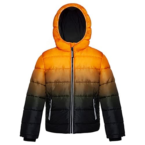Rokka&Rolla Boys' Heavyweight Fleece Lined Puffer Jacket Winter Warmth