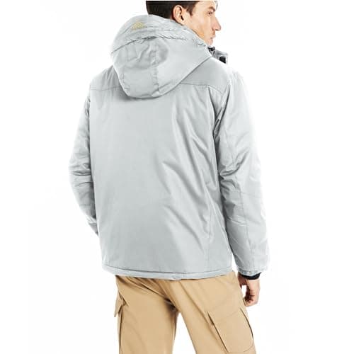 INVACHI Men's Warm Winter Waterproof Ski Jacket Windproof Hooded Raincoat