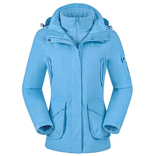CAMEL CROWN Women's Waterproof 3-in-1 Ski Jacket Fleece Inner Winter Coat
