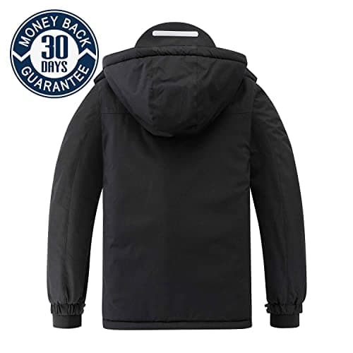 COOKFIP Kids' Waterproof Fleece Winter Snow Coat Windproof Hooded