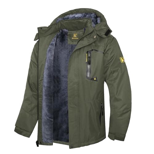 Keevoom Men's Waterproof Snow Jacket: Warm, Windproof, and Hooded for Skiing and Snowboarding