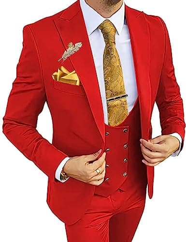 Wangyue 3-Piece Slim Fit Suits for Men