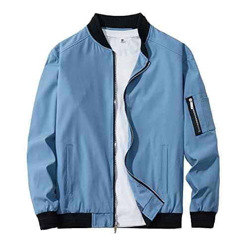URBANFIND Men's Lightweight Slim Fit Casual Bomber Jacket