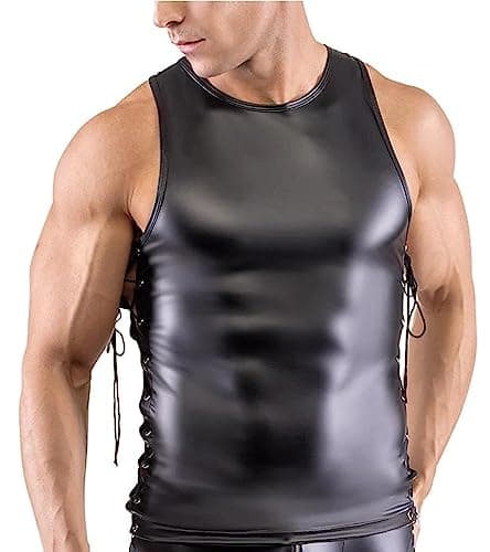 MALE SHINY PATENT LEATHER JACKET SLIM FIT NIGHTCLUB PARTY WEAR