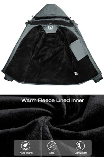 CAMELSPORTS Mens Winter Waterproof Snow Ski Jacket with Faux Fur Hood