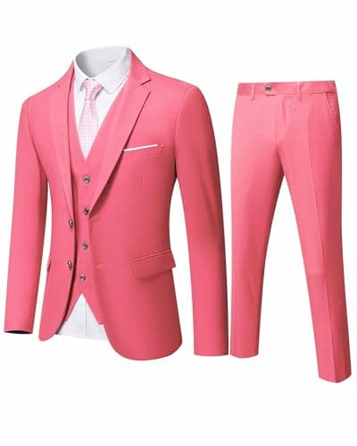 YND Men's Slim Fit 3 Piece Suit Set