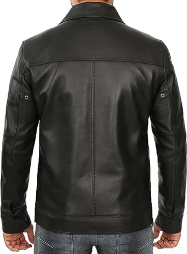 Blingsoul Premium Lambskin Leather Jacket for Men - Classic Biker Style