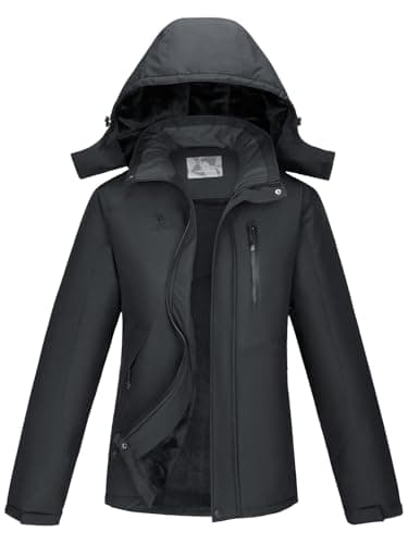 CAMEL CROWN Women's Winter Hooded Ski Jacket