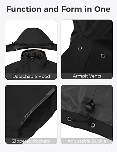 Wantdo Men's 3-in-1 Waterproof Winter Ski Coat