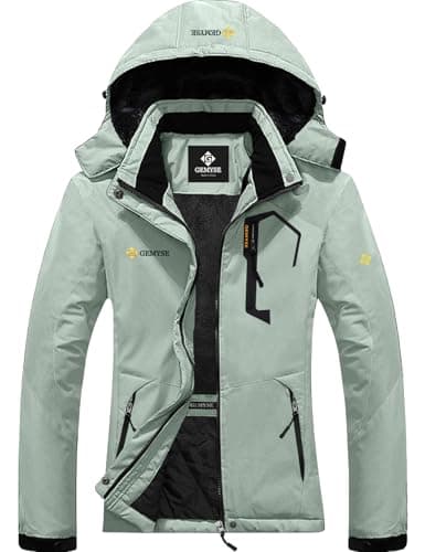 GEMYSE Women's Waterproof Winter Ski Jacket with Hood