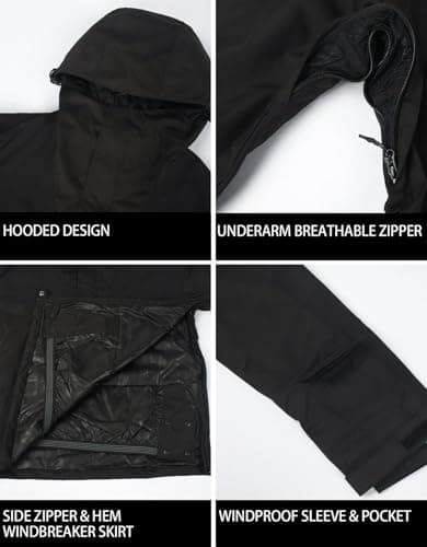 GSOU Men's Warm Snowboard Jacket - Waterproof Winter Snow Coat