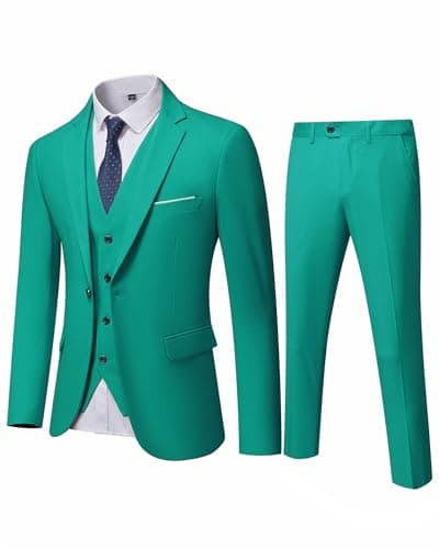 YND Men's Slim Fit 3 Piece Suit with Tie