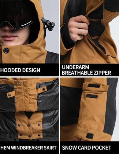 IMPHUT Mens Snowboard Jacket & Womens Ski Outerwear with Hood Winter Insulated