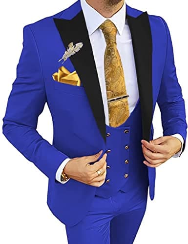 Wangyue 3-Piece Slim Fit Suits for Men