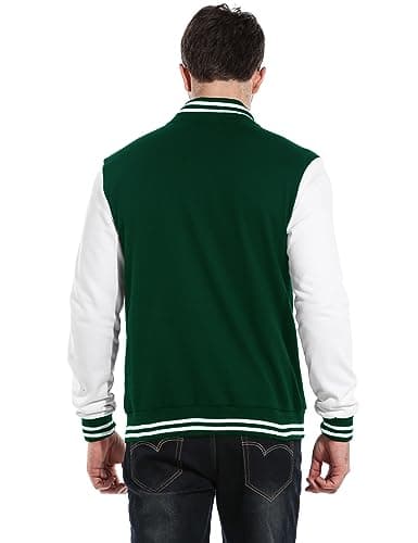 COOFANDY Men's Slim Fit Cotton Varsity Baseball Bomber Jacket