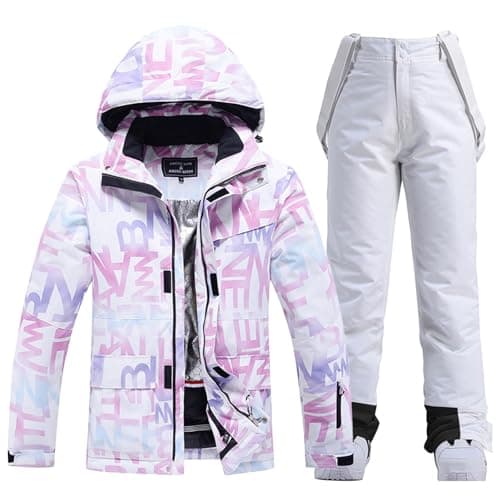 WOWULOVELY Women's Winter Ski Suit with Insulated Snowboarding Jacket and Pants