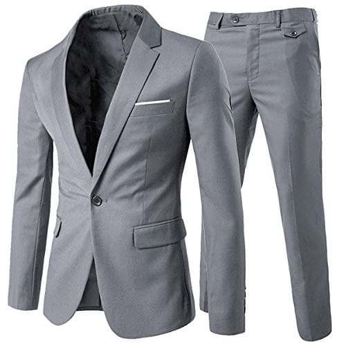 Cloudstyle Men's Slim Fit 1 Button Dress Suit