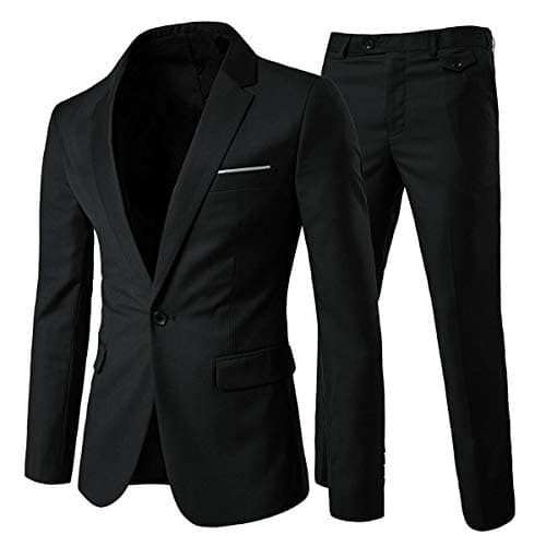 Cloudstyle Men's Slim Fit 1 Button Dress Suit