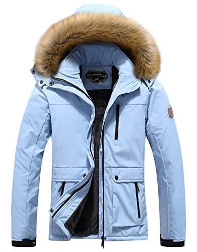 MOERDENG Women's Waterproof Winter Hooded Ski Jacket