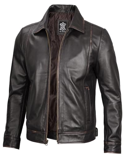 Blingsoul Premium Lambskin Leather Jacket for Men - Classic Biker Style