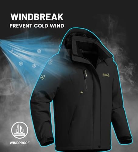 V.A.TOR 189 Men's Waterproof Windproof Thermal Ski Snowboard Jacket with Hood