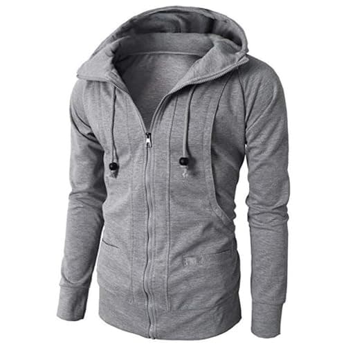 Retro Style Men's Long Sleeve Hooded Cardigan Coat