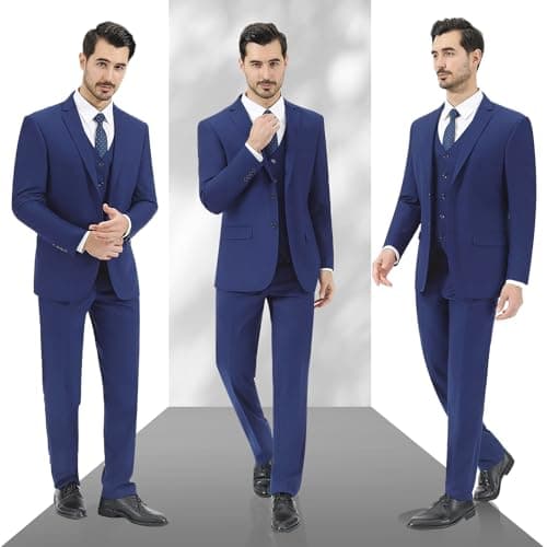 Men's Slim Fit 3-Piece Suit Set for Business and Wedding